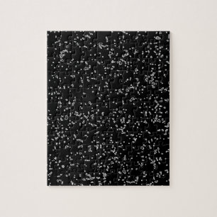 Puzzle Art Fractal Noir Et Blanc Motif Moderne
