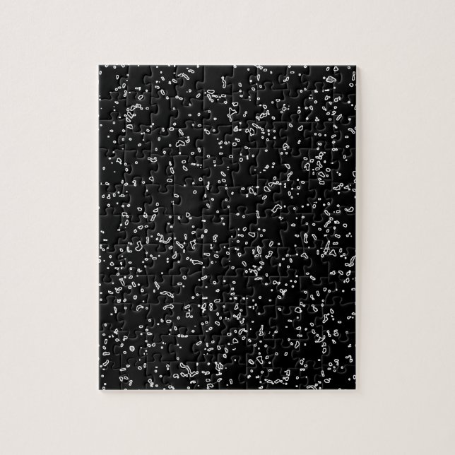 Puzzle Art Fractal Noir Et Blanc Motif Moderne (Vertical)