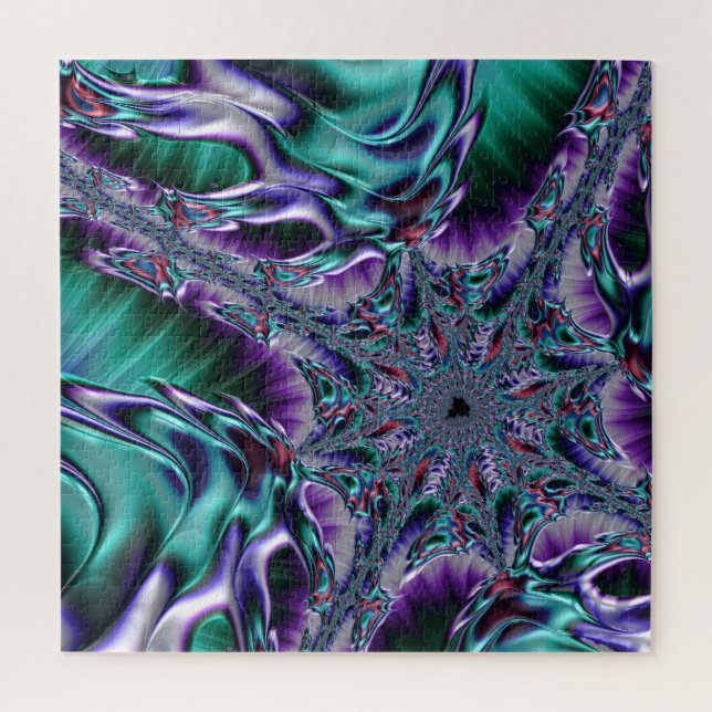 Puzzle Art fractal psychédélique funky trippy (Vertical)