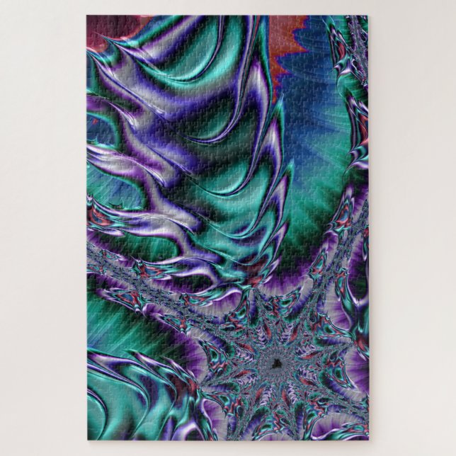 Puzzle Art fractal psychédélique funky trippy (Vertical)