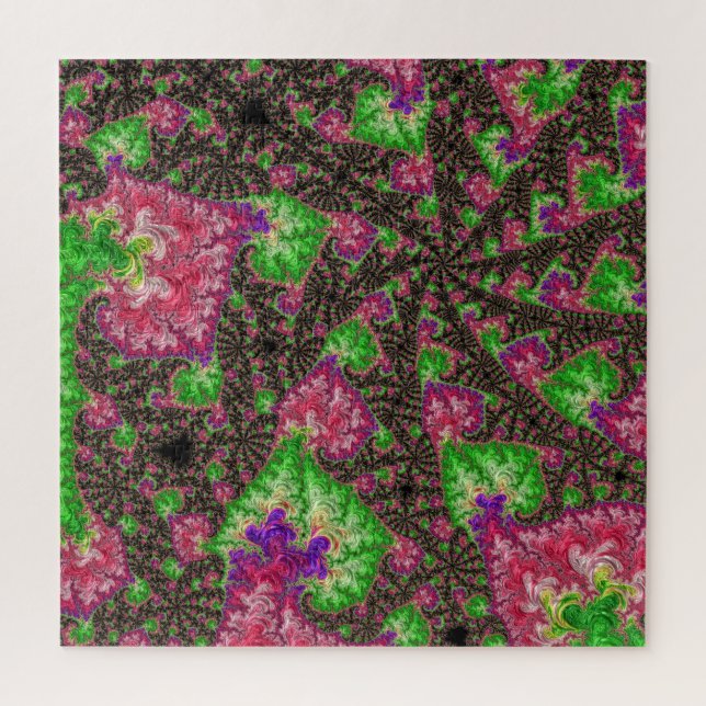 Puzzle Art fractal spirale funky bohème groovy (Vertical)