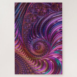 Puzzle Art fractal spirale funky groovy tripant coloré
