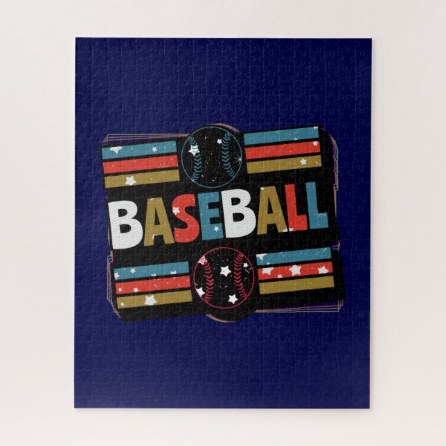Puzzle Art géométrique Abstrait de baseball (Vertical)