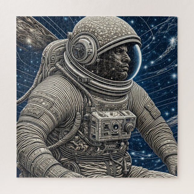 Puzzle Art IA Astronaute dans l'espace (Vertical)
