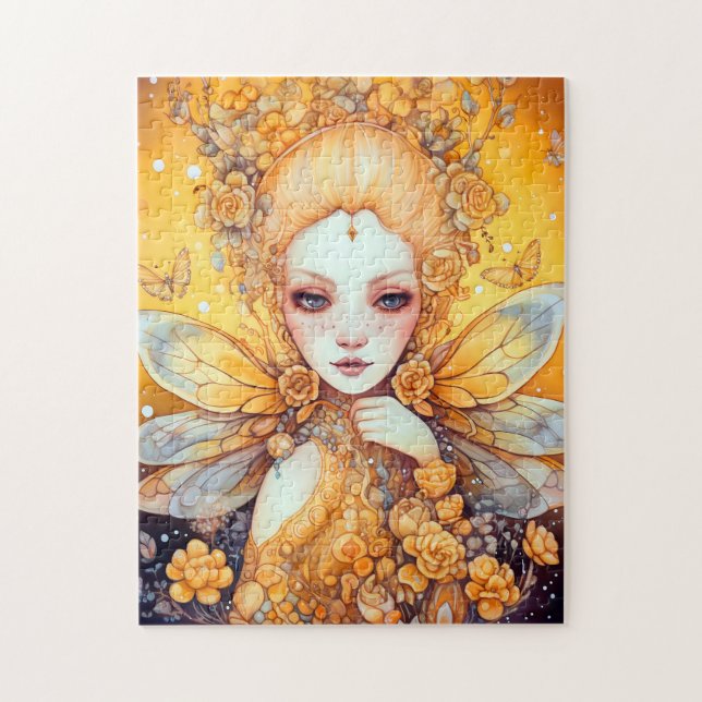 Puzzle Art Imaginaire Fée Jaune Cute (Vertical)