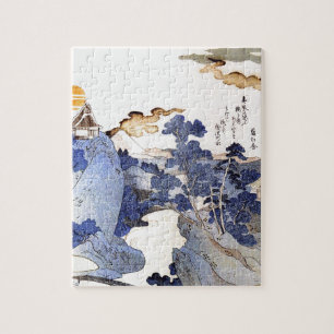 Puzzle Art japonais bleu vintage