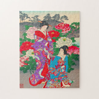 Puzzle Art japonais - deux femmes parlant dans la