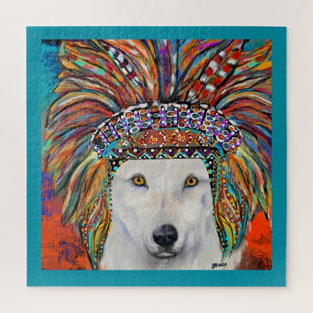 Puzzle Art Loup Blanc (Vertical)