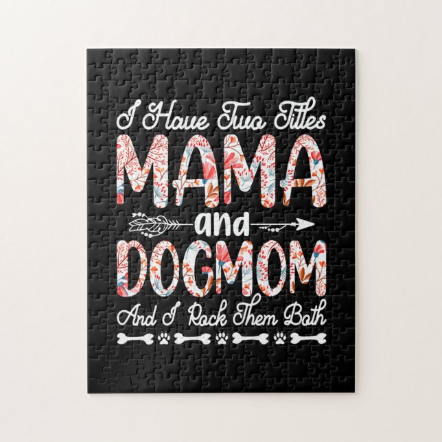 Puzzle Art Mère | Mama Et Chien Maman Anniversaire (Vertical)