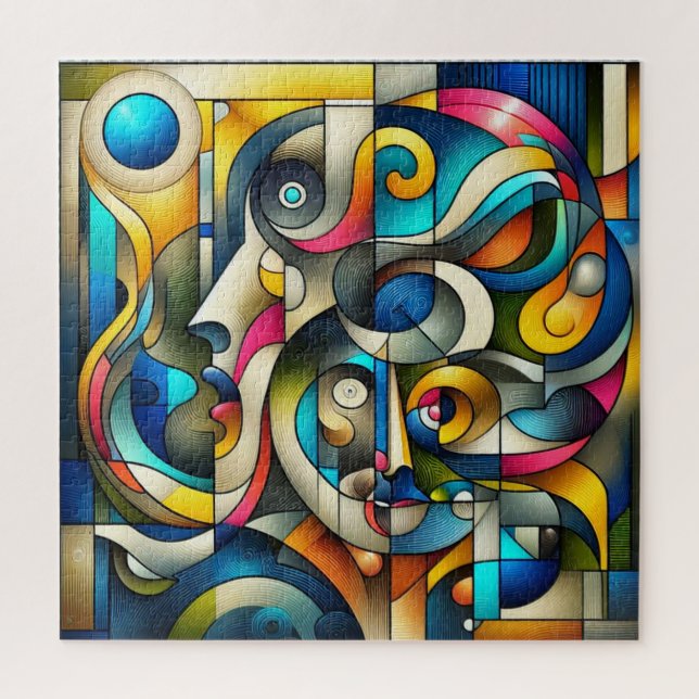 Puzzle Art métallique spatial négatif inspiré par le Braq (Vertical)