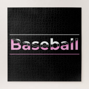 Puzzle Art minimaliste de baseball - Arche géométrique
