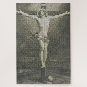 Puzzle Art minimaliste de la Crucifixion Monomatique
