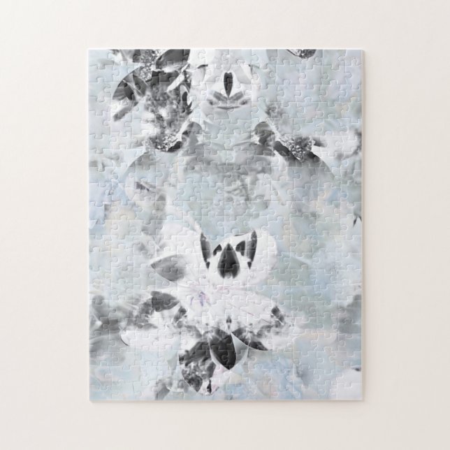 Puzzle Art moderne abstrait noir et blanc (Vertical)