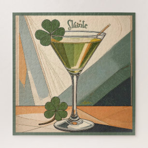Puzzle Art Moderne du Milieu du Siècle Shamrock Martini S