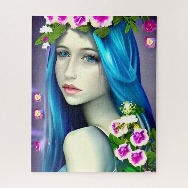 Puzzle Art mystique | Belle Fée Bleue (Vertical)
