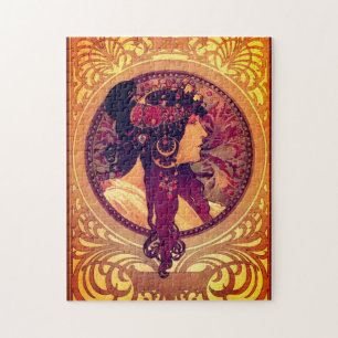 Puzzle Art nouveau Alphonse Mucha Donna élégante femme