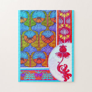 Puzzle Art nouveau floral vintage verneuil textile verneu