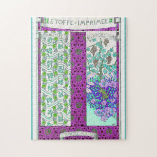 Puzzle Art nouveau Grapevine floral vintage papier co