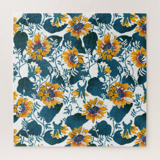 Puzzle Art Nouveau, motifs floraux.