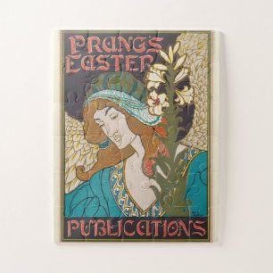 Puzzle Art Nouveau Prang's femme ailée de Pâques Lily Art