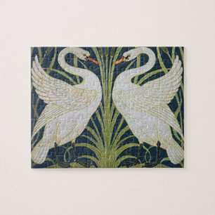 Puzzle Art Nouveau Swan Deux Swans