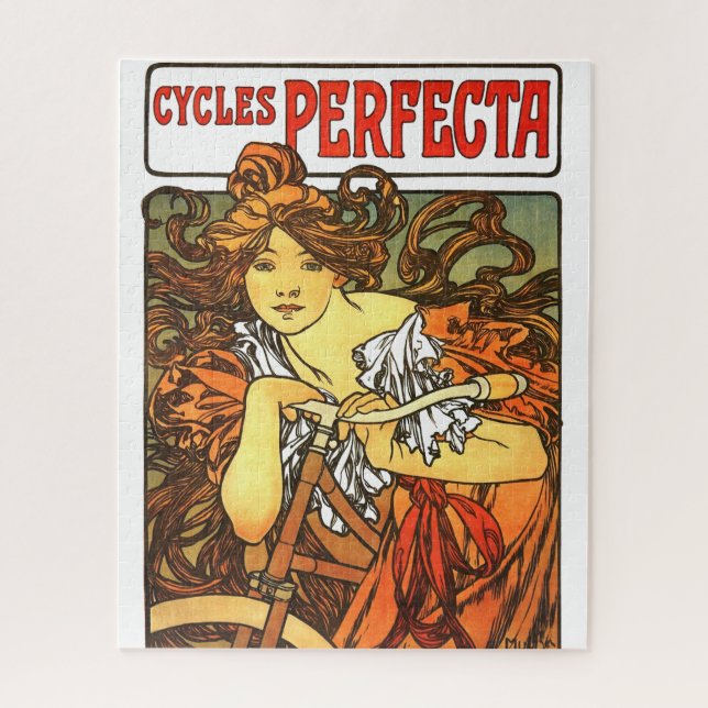 Puzzle Art Nouveau Vélo Mucha Art (Vertical)