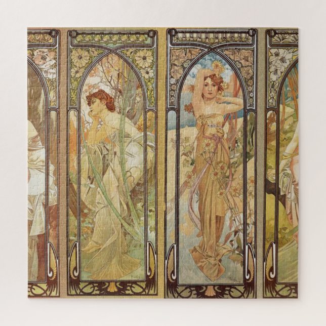 Puzzle Art Nouveau vintage Alphonse Mucha Art Peinture (Vertical)