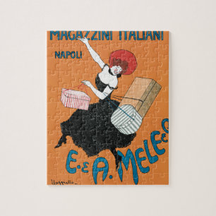 Puzzle Art Nouveau vintage, Mode femme italienne