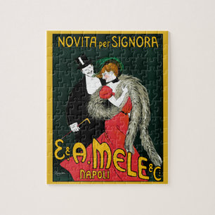 Puzzle Art Nouveau vintage, Mode italienne Amour Romance