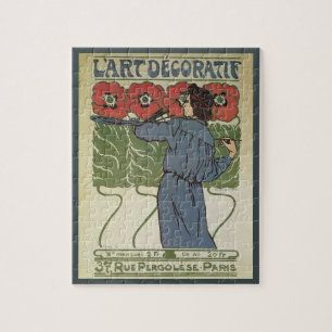 Puzzle Art Nouveau vintage, Peinture Artiste Fleurs De Pa