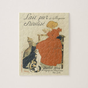 Puzzle Art nouveau vintage victorien, Jeune fille aux cha