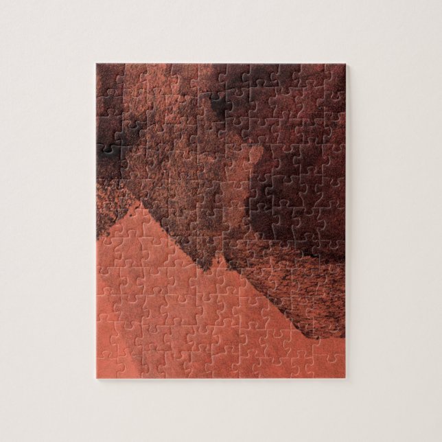 Puzzle Art numérique abstrait de pinceau jaune rouge (Vertical)