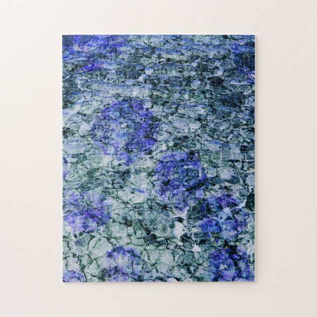 Puzzle Art numérique d'aquarelle bleue arrière - plan abs (Vertical)