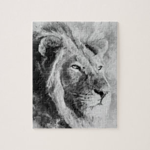 Puzzle Art numérique noir et blanc de médias mélangés