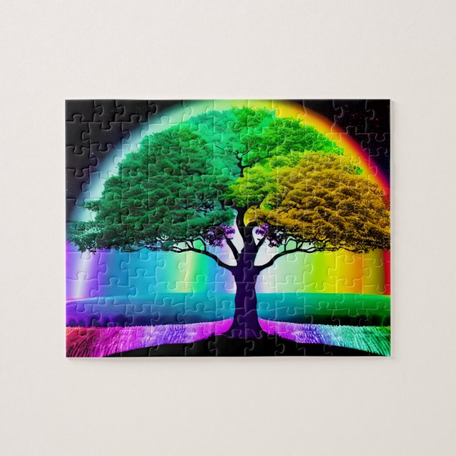 Puzzle Art numérique photographique d'un arbre de vie (Horizontal)