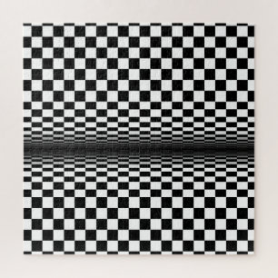 Puzzle art optique noir contraste