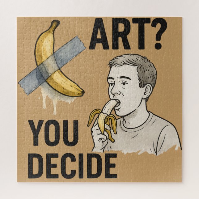 Puzzle Art ou Snack ? Le débat sur la banane (Vertical)