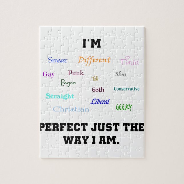 Puzzle Art païen de mot de geek gai parfait de diversité (Vertical)