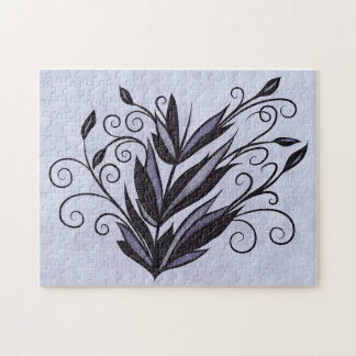 Puzzle Art Plante gothique - Flore noire et violette