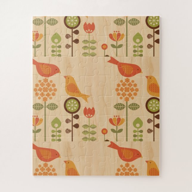 Puzzle Art populaire d'oiseau d'automne (Vertical)