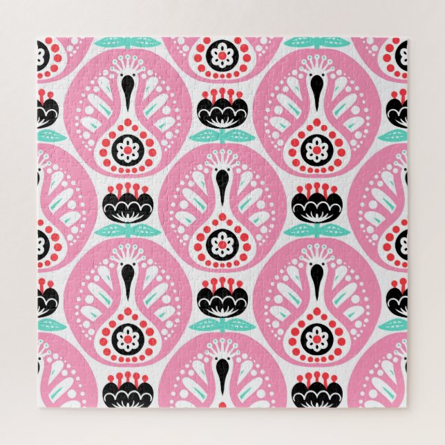 Puzzle Art populaire scandinave : Nordic Seamless. (Vertical)