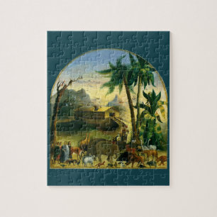 Puzzle Art populaire victorien vintage, l'Arche de Noé pa