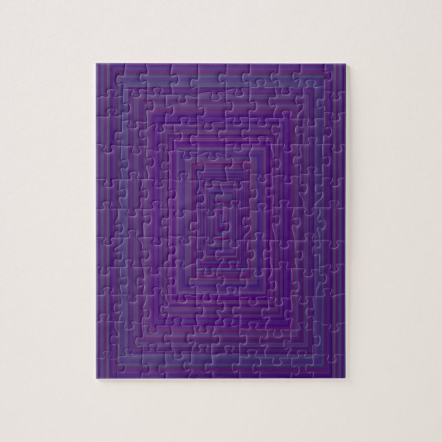 Puzzle Art Rectangles géométriques violettes foncées (Vertical)