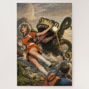 Puzzle Art Rétro Fantastique Monstre de l'Espace Sci-Fi