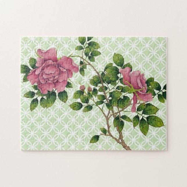 Puzzle Art rétro rose vintage (Horizontal)
