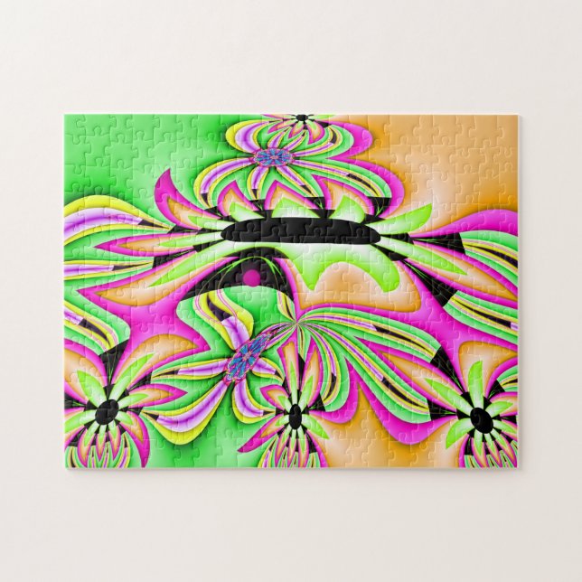 Puzzle Art sauvage de fractale de marguerite (Horizontal)