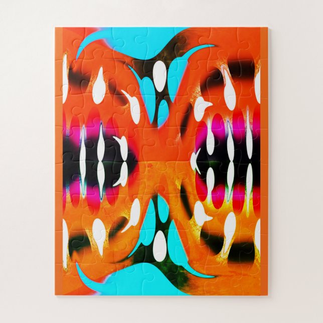 Puzzle Art spatial orange chaud (Vertical)