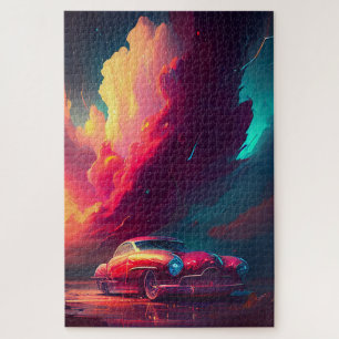 Puzzle Art sur Roues Portrait de voiture numérique