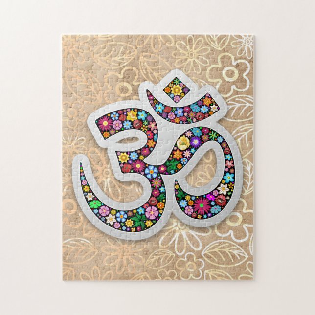 Puzzle Art symbolique floral Namaste (Vertical)