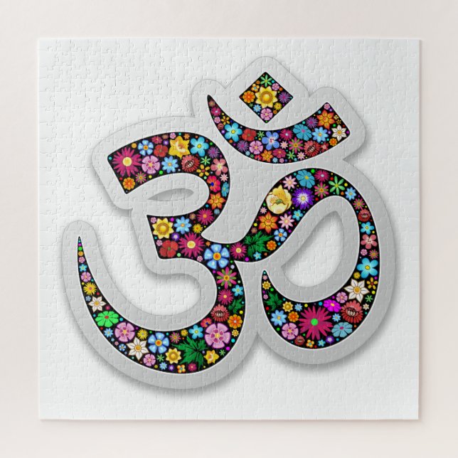 Puzzle Art symbolique floral Namaste (Vertical)